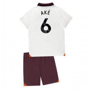 Manchester City Nathan Ake #6 Replica Away Stadium Kit for Kids 2023-24 Short Sleeve (+ pants)